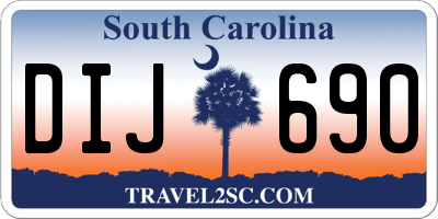 SC license plate DIJ690