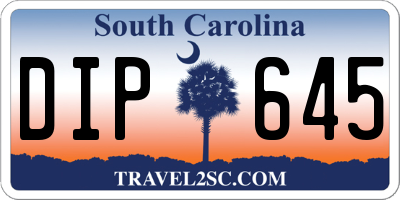 SC license plate DIP645