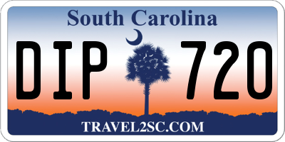 SC license plate DIP720