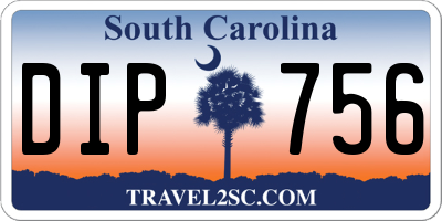 SC license plate DIP756