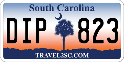 SC license plate DIP823