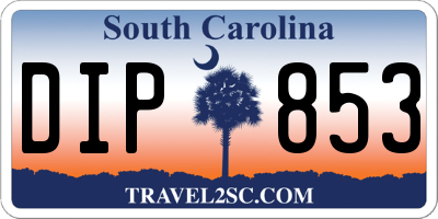 SC license plate DIP853