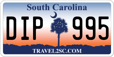 SC license plate DIP995