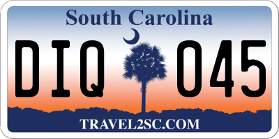 SC license plate DIQ045