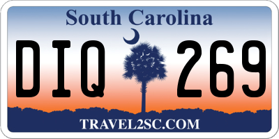 SC license plate DIQ269