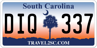 SC license plate DIQ337