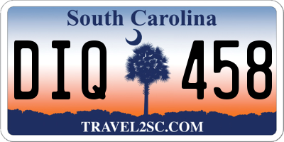 SC license plate DIQ458
