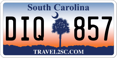 SC license plate DIQ857
