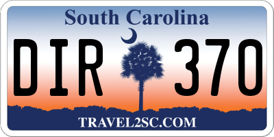 SC license plate DIR370