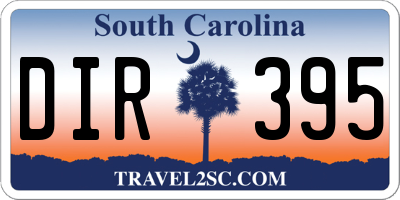 SC license plate DIR395