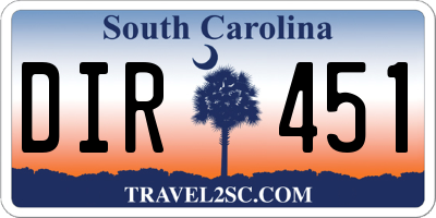 SC license plate DIR451
