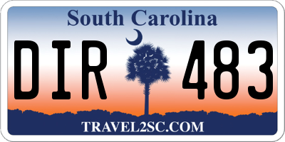 SC license plate DIR483
