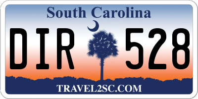 SC license plate DIR528