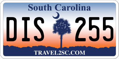 SC license plate DIS255