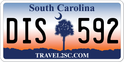 SC license plate DIS592