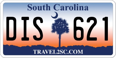 SC license plate DIS621