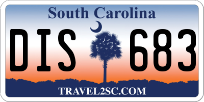 SC license plate DIS683