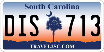 SC license plate DIS713