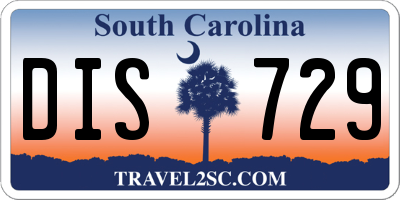 SC license plate DIS729
