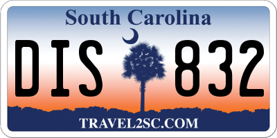 SC license plate DIS832