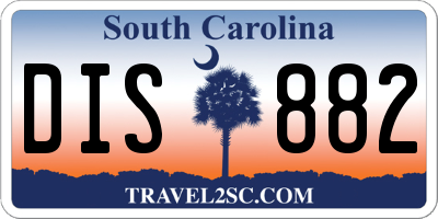 SC license plate DIS882
