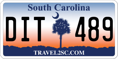 SC license plate DIT489