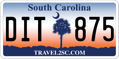 SC license plate DIT875