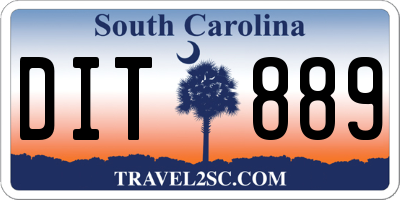 SC license plate DIT889