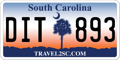 SC license plate DIT893