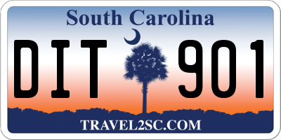 SC license plate DIT901