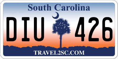 SC license plate DIU426
