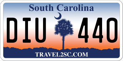 SC license plate DIU440
