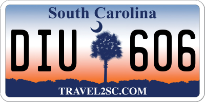 SC license plate DIU606