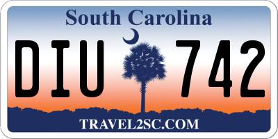SC license plate DIU742