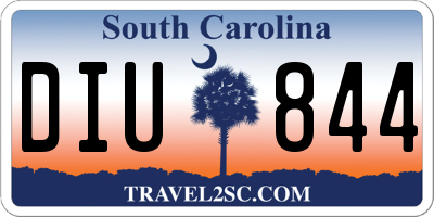 SC license plate DIU844