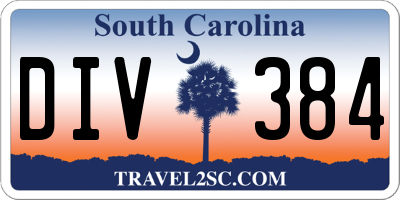 SC license plate DIV384