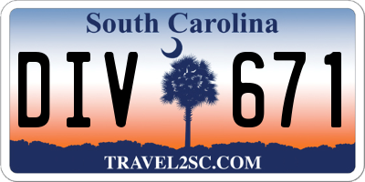 SC license plate DIV671