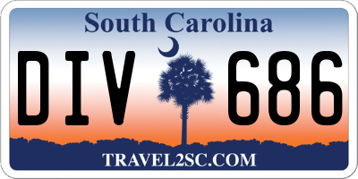 SC license plate DIV686