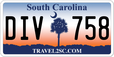 SC license plate DIV758