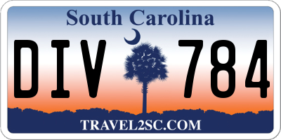 SC license plate DIV784