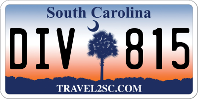 SC license plate DIV815