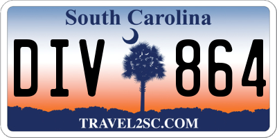 SC license plate DIV864