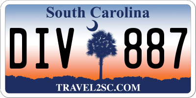 SC license plate DIV887