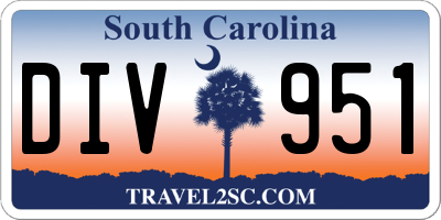 SC license plate DIV951