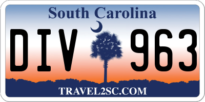 SC license plate DIV963
