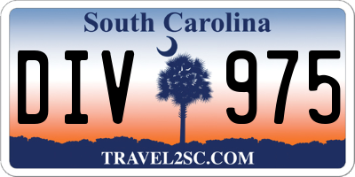 SC license plate DIV975