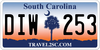 SC license plate DIW253