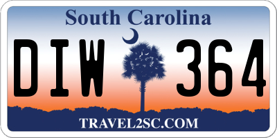 SC license plate DIW364