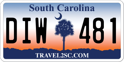SC license plate DIW481