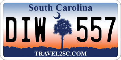 SC license plate DIW557